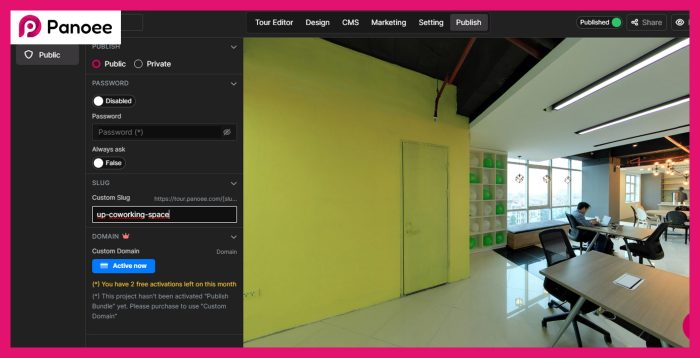 Use Panoee to export virtual tours