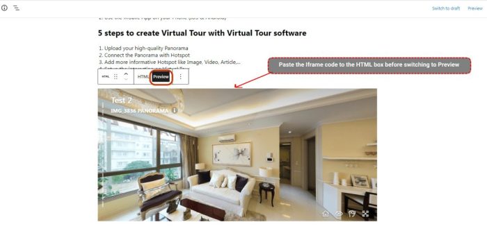 Collect Leads through a Virtual Tour