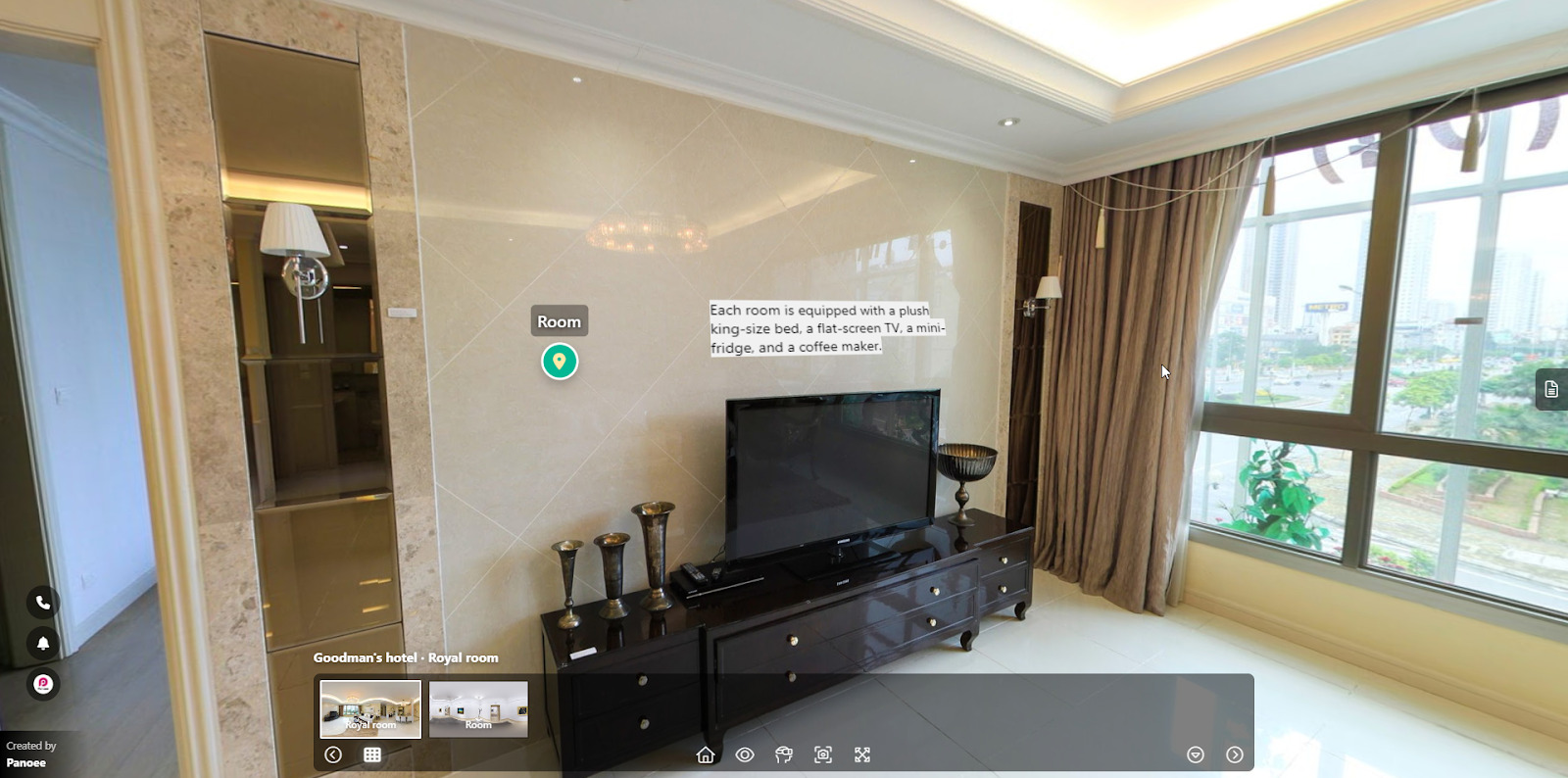 Set up the initial view of your virtual tour