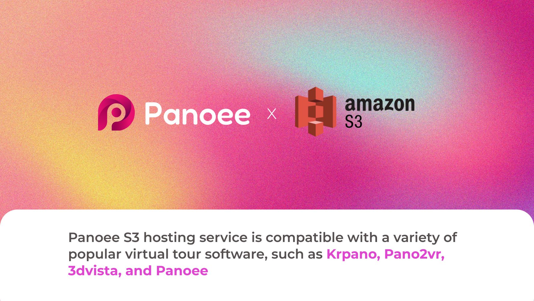 Free virtual tour hosting with Panoee S3 hosting service